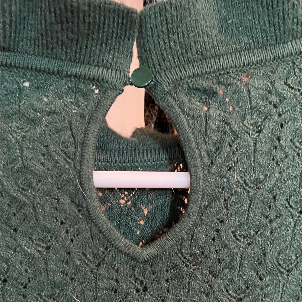 Treasure & Bond Forest Green Ruffled Mock Neck Sweater - Picture 10 of 10